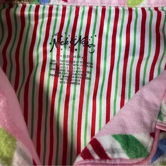 Nick & Nora Sock Monkey Flannel  Pajamas - Picture 5 of 7